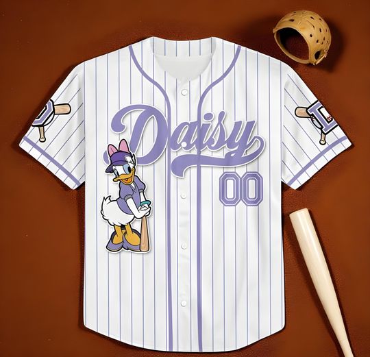 Discover Custom Daisy Baseball Jersey, Custom Disneyland Jersey, Baseball Team, Mickey Mouse Birthday, Gift for Disney Fans