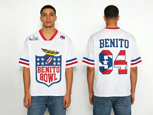 Discover Benito #94 AOP Football Jersey for Puerto Rico Team