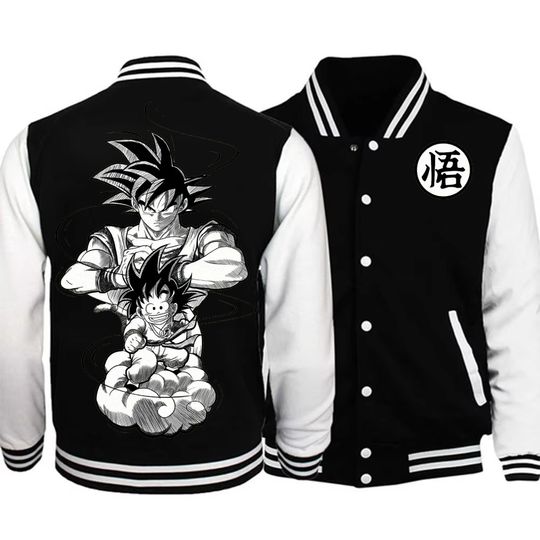 2025 New Fashion Dragon Ball  Baseball Clothing High Quality Baseball Jacket Men's Casual Trendy Autumn and Winter Clothing Pop