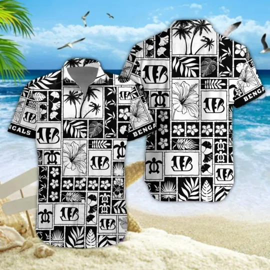Discover Cincinnati Football Bengalss Team Hawaiian Shirt Button Down Unisex