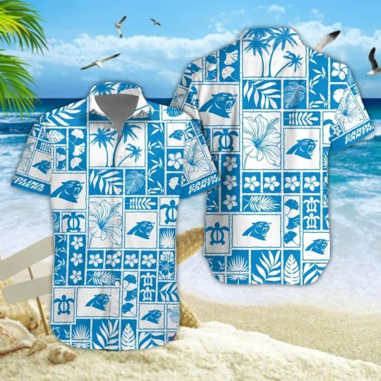 Discover Carolina Football Pantherss Team Hawaiian Shirt Button Down Unisex