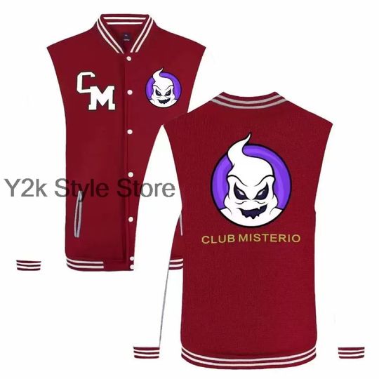 CLUB MISTERIO Baseball Jacket Spanish Podcast Edition autumn winter Men Women Streetwear Halloween hoodies Y2k Sudaderas T-shirt