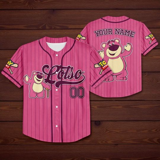 Custom Disney Toy Story Lotso Baseball Jersey, Sheriff Woody Buzz Lightyear Jersey, Disney Baseball Team Outfit, Toy Story Jersey Gift
