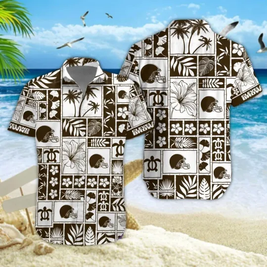 Discover Cleveland Football Brownss Team Hawaiian Shirt