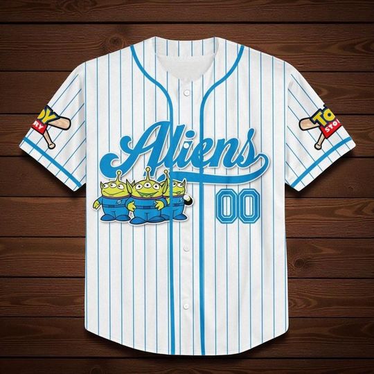 Discover Custom Disney Toy Story Aliens Baseball Jersey, Disney Baseball Jersey Team Outfit Pixar Toy Story Gift For Fan