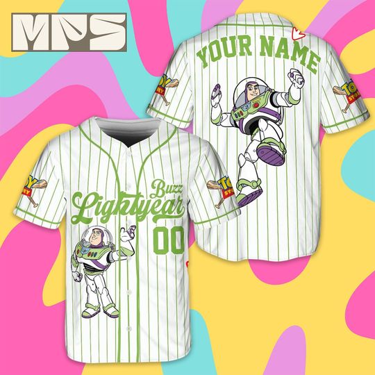 Discover Custom Disney Buzz Lightyear Baseball Jersey, Personalized Toy Story Team Outfit, Disney Baseball Jersey for Kids Adults, Disney Trip Tee