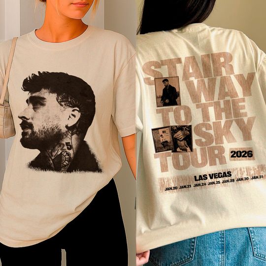 Discover Zayn Malik Tour 2026 Tshirt, Stair Way To The Sky Tshirt, Zayn Merch, Las Vegas Tour 26, Gift for fan