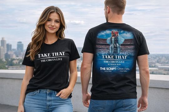 Discover Take That Tour Shirt 2026 | The Circus Live Concert Tee | featuring The Script & Belinda Carlisle | Unisex Band Merch |