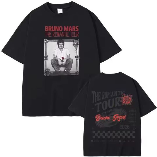 Discover Bruno Mars The Romantic Tour T-shirt 2026