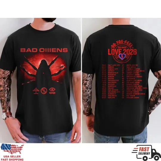 Discover Bad Omens Love 2026 Tour Double Sided T-Shirt