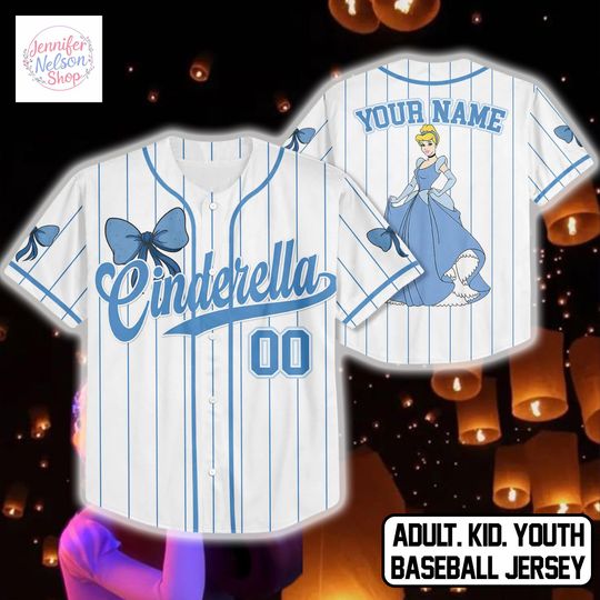 Discover Cinde Baseball Jersey, Princess Baseball Shirt, Personalized Name Number
