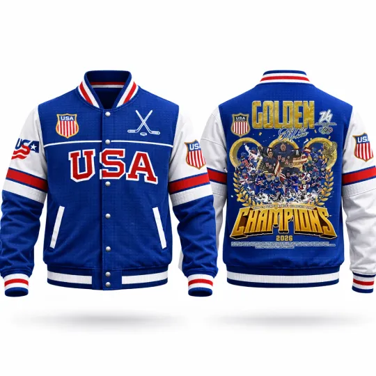 Discover 2026 Olympic Women's Ice Hockey Champions - All over Print Baseball Jacket