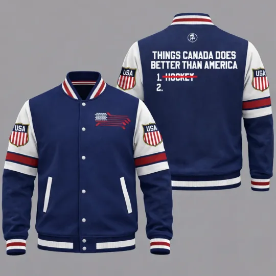 Discover 2026 Olympic USA Hockey Champions - All over Print Baseball Jacket