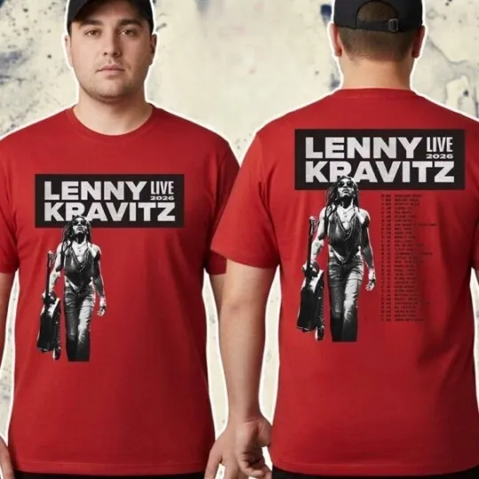 Discover Lenny Kravitz Live Tour 2026 Cities List Kicks Off On March 8 T-Shirt