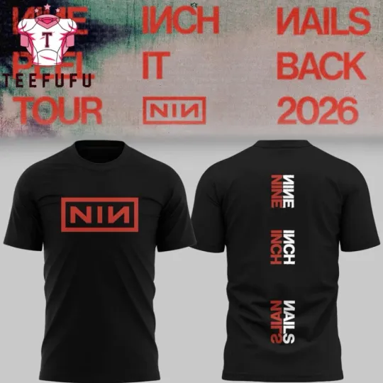 Discover Nine Inch Nails Peel It Back Tour 2026 Black T-Shirt