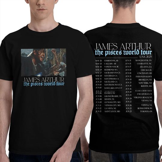 Discover Singer James Arthur Tour 2026 T Shirt