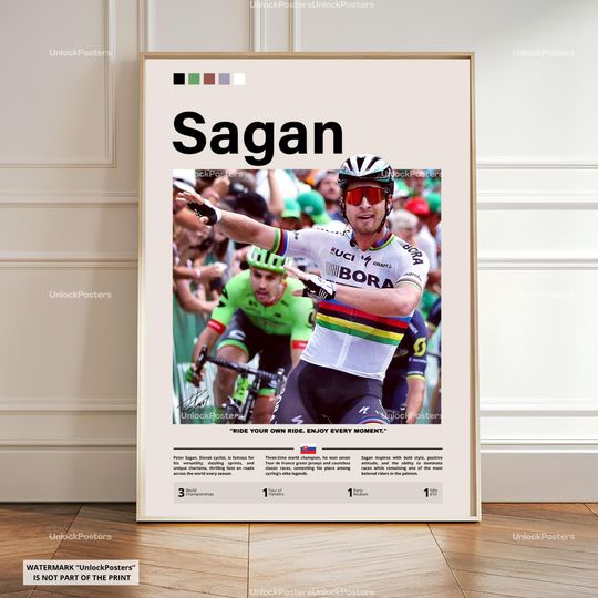 Discover Peter Sagan Poster, Sagan Cyclist Print, Framed Sagan Art, Cycling Decor, Print, Giro D'Italia Poster, Cycling Poster, Tour De France Poster