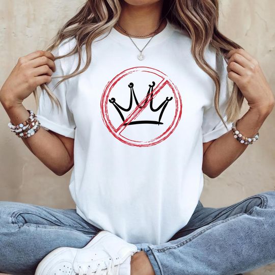 Discover No Kings In USA T-Shirt, 4th of July Protest Tee, Rejecting Kings Since 1776, Feminist Liberal American Shirt, Pro Democracy Tee