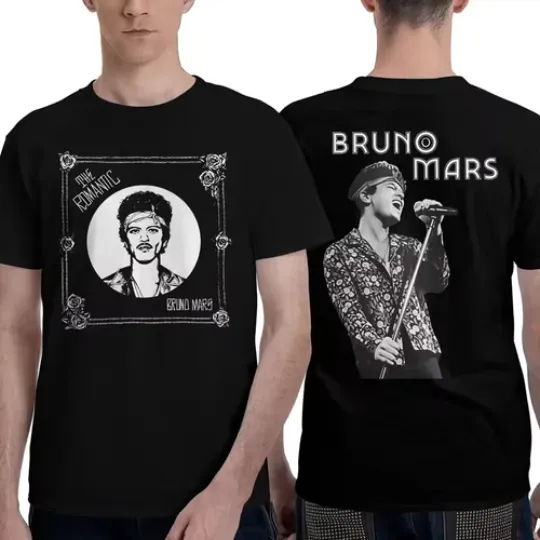 Discover Bruno Mars The Romantic Tour 2026 Vintage Pure Cotton Tee T-Shirt