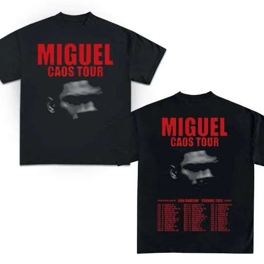 Discover Miguel Embarking On Global 'CAOS Tour' In 2026 Tour T-Shirt