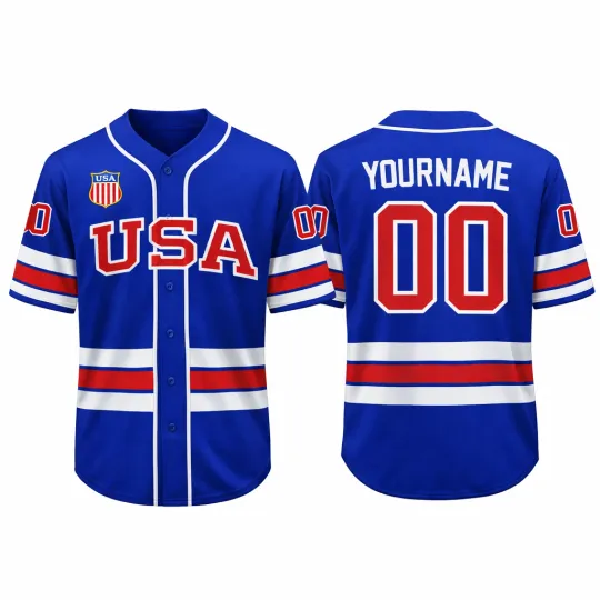 Discover 2026 Olympic USA Hockey Champions - All over Print Baseball Shirt