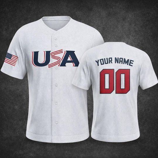 Discover USA Baseball Fan Jersey, World Baseball Jersey Sports Shirt for Fans Men Youth Women Gifts Personalize Your Name Number