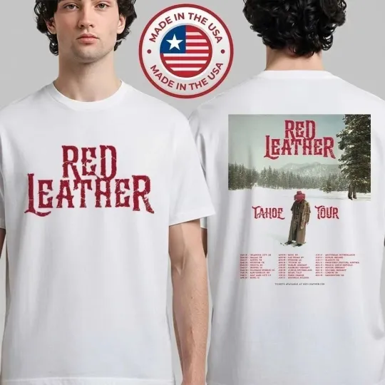 Discover Red Leather Tahoe Tour 2026 T shirt Gift For Fan