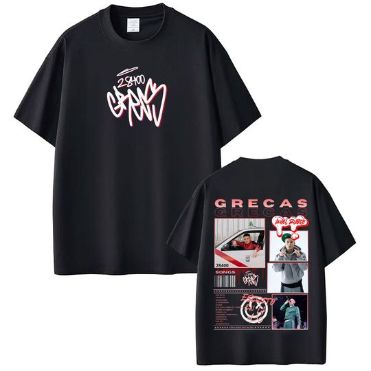 Discover Rapper Grecas Tour 2026 Album Print T-shirt