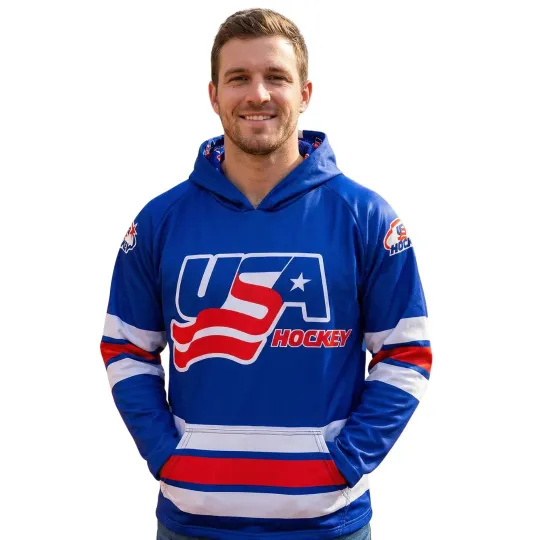 Discover USA Hockey Logo Officially Licensed  Adult Hoodie
