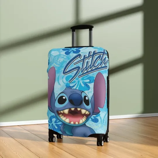 Disney Stitch Luggage Cover, Gift For Cartoon Lovers