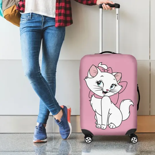 Discover Marie Cat The Aristocats Luggage Cover ,  Gift For Cartoon Love, Disney Suitcase