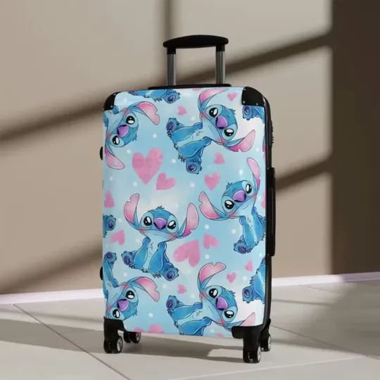 Discover Stitch Love Luggage Cover, Gift For Cartoon Lover, Gift For Her