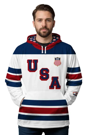 USA Hockey 1960 Gold Medal  Replica Jersey Hoodie