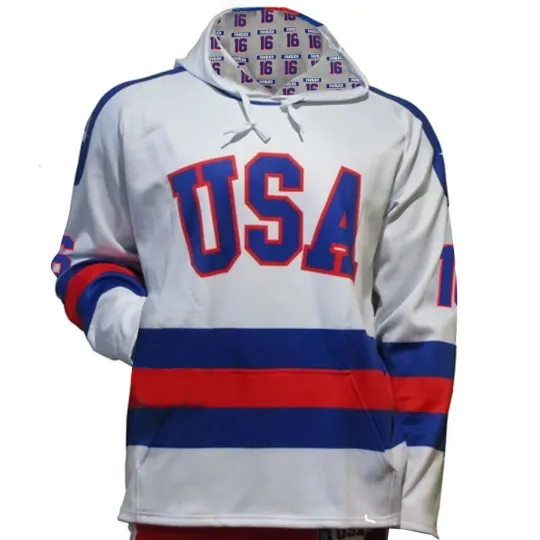 Mark Pavelich USA Hockey Miracle on Ice 1980 White Hoodie