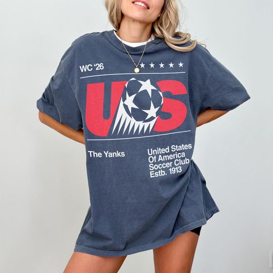 Discover USA Soccer Team Graphic Tee, 80's United States Fan Apparel