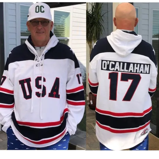 Jack O'Callahan USA Hockey Miracle on Ice 1980 Hoodie- White