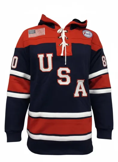 Discover Herb Brooks Miracle on Ice 1980 Vintage Navy Lace Hoodie