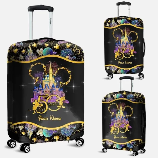 Discover Personalized Disney Anniversary Luggage Cover