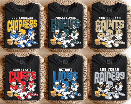 Discover Custom Football Team Mickey & Friends Sweatshirt, Disney Football Matching T-Shirt, Personalized football Team Apparel