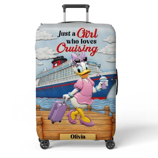 Discover Personalized Disney Daisy Duck Luggage Cover