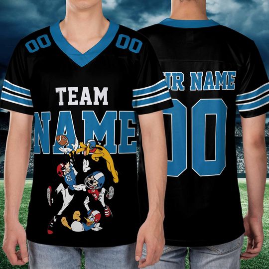 Discover Custom Disney Football Team Mickey and Friends Football Jersey, Disney Sport Team Matching Jersey, Football Fan Gifts