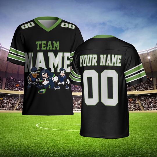 Discover Custom Disney Football Team Mickey and Friends Football Jersey, Disney Sport Team Matching Jersey, Football Fan Gifts