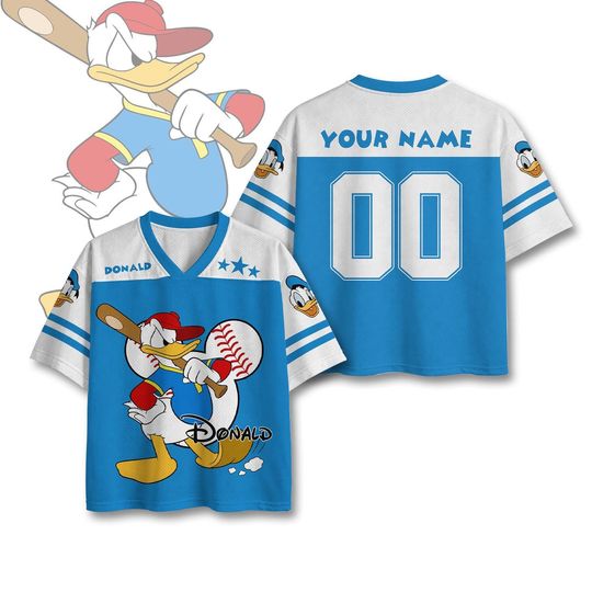 Discover Personalized Disney Jersey Shirt, Cartoon Duck Shirt, Custom Name Number Sports Outfit, Magic Kindom Gift, Dis-ney Trip Shirt
