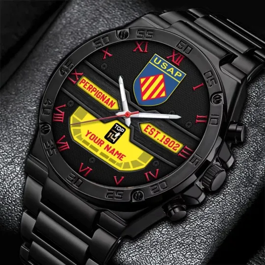 Discover Perpignan Top 14 Personalized Steel Watch For Fan