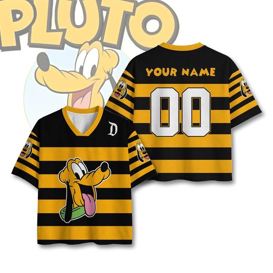 Discover Personalized Pluto Baseball Jersey Shirt, Cartoon Sports Tee, Dis-ney Trip Shirt, MK and Friends Outfit