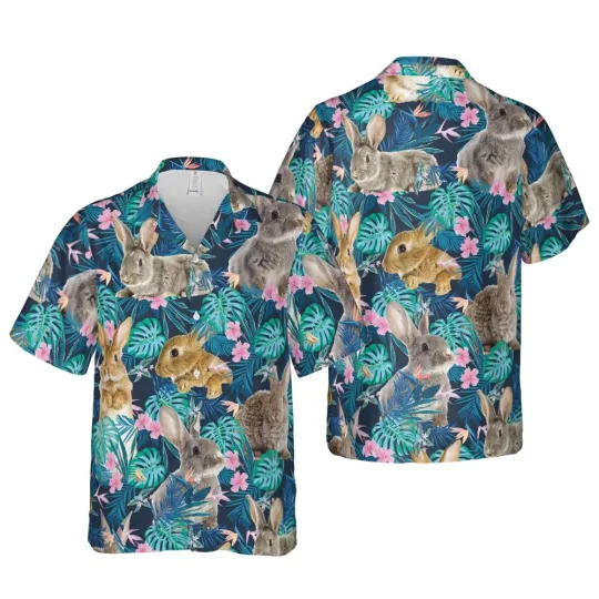 Discover Cute Rabbit Beach Summer Hawaiian Shirt