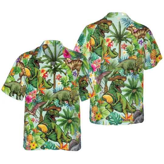 Discover Dinosaur Tropical Hawaiian Shirt