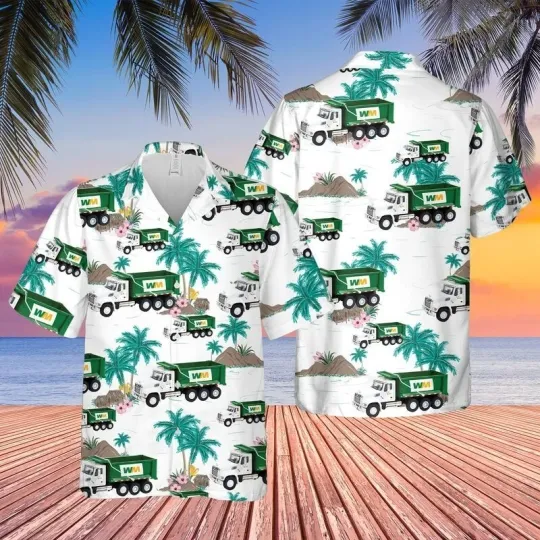 Dump Truck Hawaiian Shirt