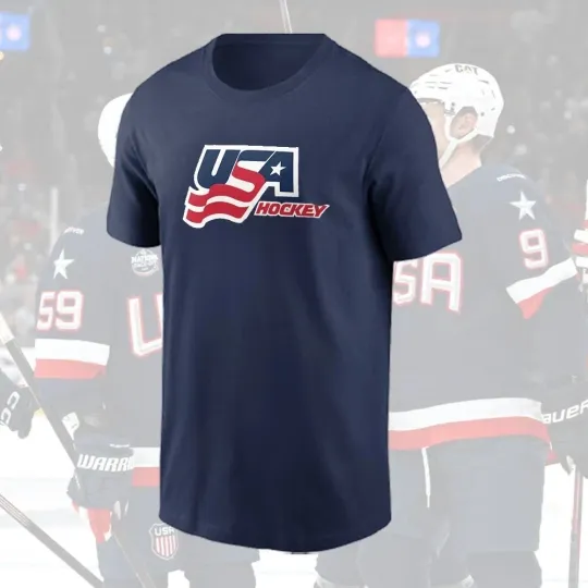 Discover USA Hockey 2026 Core Multicolor T-Shirt USA Size