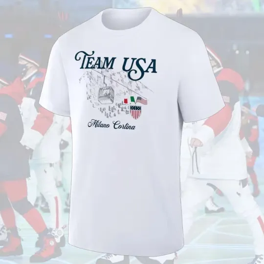 Discover Team USA Hockey 2026 Winter Olympiiics T-Shirt USA Size